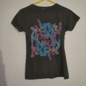 Linkin Park t-shirt paint splatter logo grey